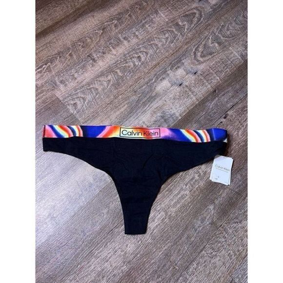 Calvin Klein Plus Size CK Reimagined Heritage Pride Thong Panty-Set of 2-Size 3X - Picture 4 of 8